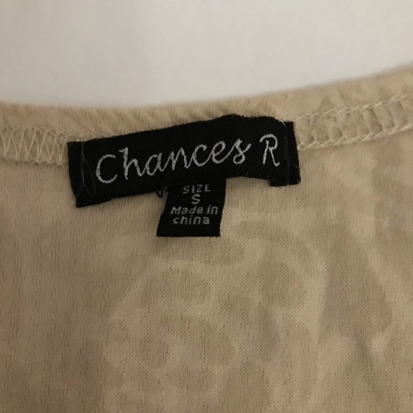 Chances R Women's Sweater Cream White Textured 3/4 Sleeve Size Small - Picture 6 of 8